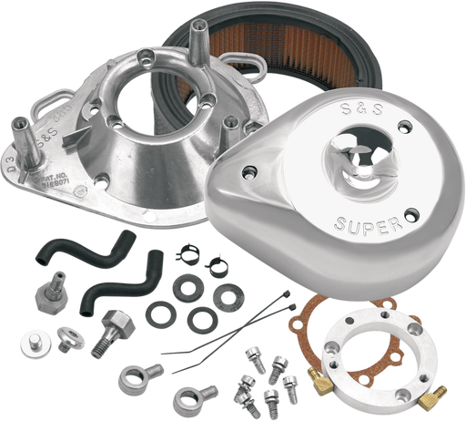 S&S CYCLE S&S® Teardrop Air Cleaner Kit For 1993-'06 HD® Big Twins with Stock CV carburetors - Chrome - 17-0450 - PartsOutlet.com.au