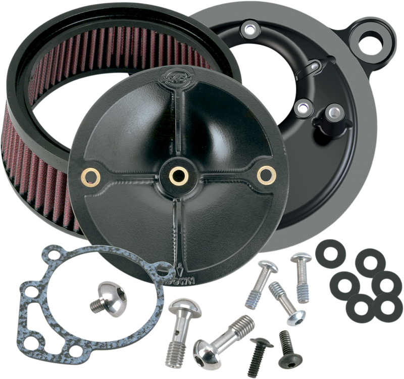 S&S CYCLE Stealth Air Cleaner Kit Without Cover For 1993-1999 HD® Big Twin Models With Stock CV Carb - 170-0100 - PartsOutlet.com.au