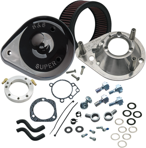 S&S CYCLE Teardrop Air Cleaner Kit for 1993-'06 HD® Carbureted Big Twins and 2007-'10 Softail® CVO® Models - Gloss Black - 170-0181A - PartsOutlet.com.au