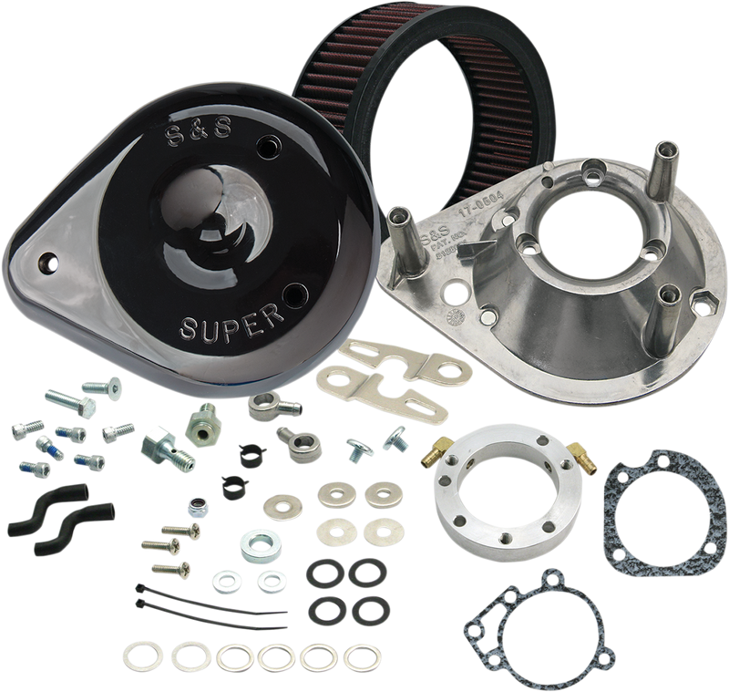 S&S CYCLE Teardrop Air Cleaner Kit for 1991-'06 HD® Carbureted XL Sportster® Models - Gloss Black - 170-0182A - PartsOutlet.com.au