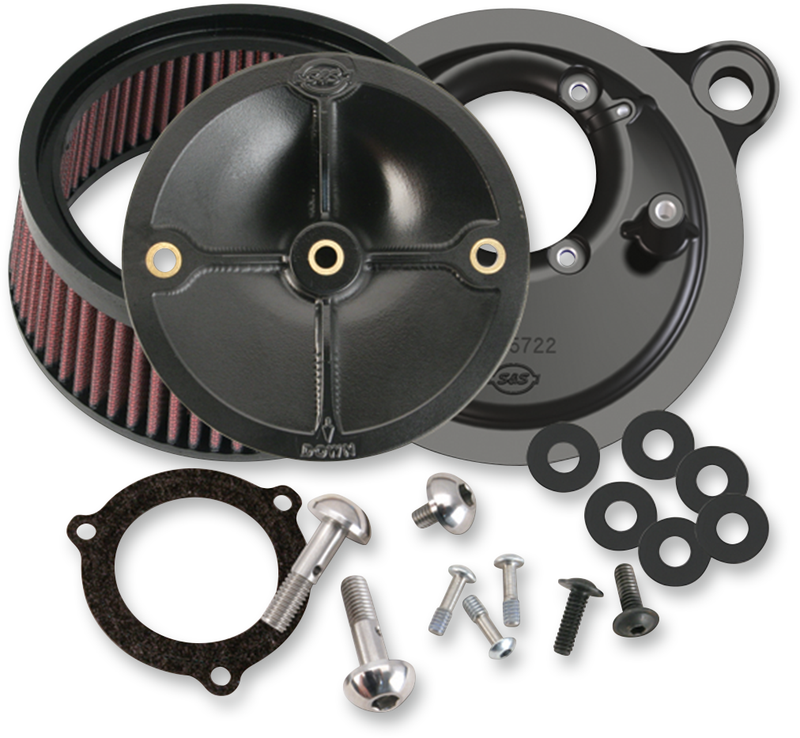 S&S CYCLE Stealth Air Cleaner Kit Without Cover For 2003-'17 HD® Models, Using the S&S® 66mm Throttle Hog - 170-0165 - PartsOutlet.com.au