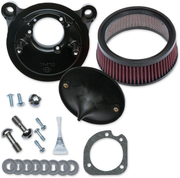 S&S CYCLE Stealth Street-Legal Air Cleaner Kit Without Cover for 2001-2015 fuel-injected Softtail® models, 2004-2017 fuel-injected Dyna® models, and 2003-2007 fuel-injected Touring models - 170-0300B - PartsOutlet.com.au