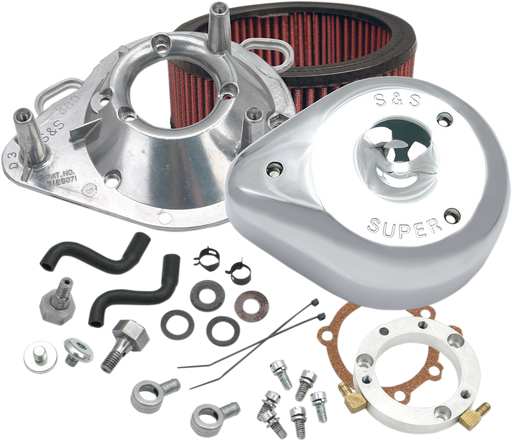 S&S CYCLE Teardrop Air Cleaner Kit for 2001-'17 HD® Stock EFI Big Twin (except Throttle By Wire and CVO®) Models - Chrome - 170-0303B - PartsOutlet.com.au