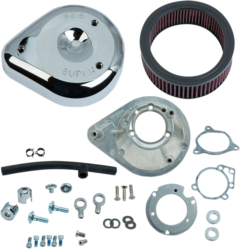 S&S CYCLE Teardrop Air Cleaner Kit for 2008-'16 HD® Touring Stock-Bore Throttle By Wire and 2016-'17 Softail® (except Tri-Glide® & CVO®) Models - Chrome - 170-0305B - PartsOutlet.com.au