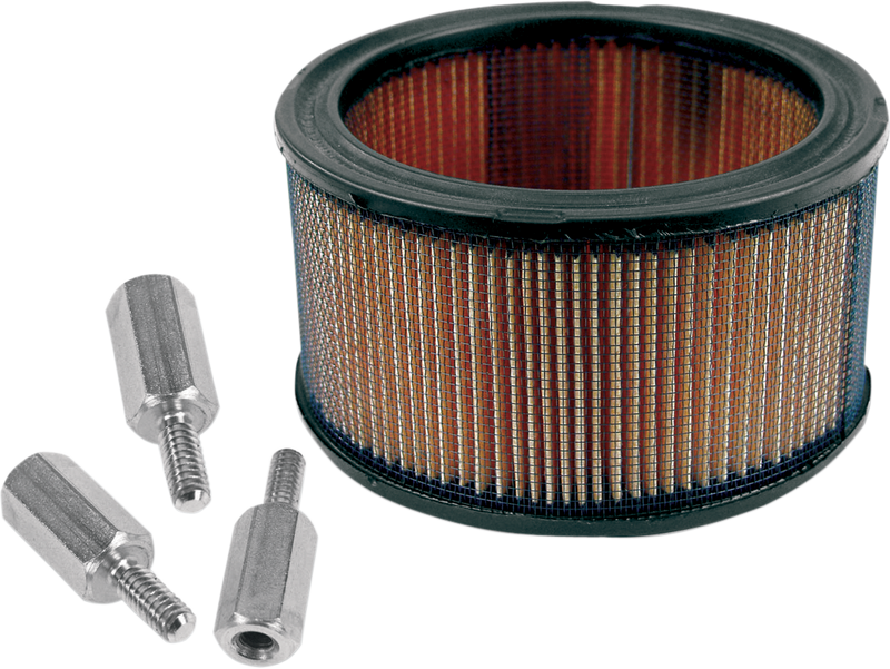 S&S CYCLE High Flow Air Filter Kit With Spacers for S&S® Teardrop Air Cleaners For S&S® Super E and G Carbs and EFI Throttle Bodies - 17-0045 - PartsOutlet.com.au