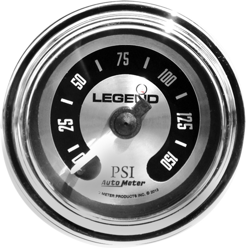 LEGEND SUSPENSION Fairing Mounted LED Backlit PSI Gauges - Spun Aluminum - '97-'13 FL - 2212-0492 - PartsOutlet.com.au