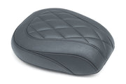 MUSTANG Wide Tripper Rear Seat - Diamond - Harley-Davidson Slim / FXS 2011-2017 - Black 76763 - PartsOutlet.com.au