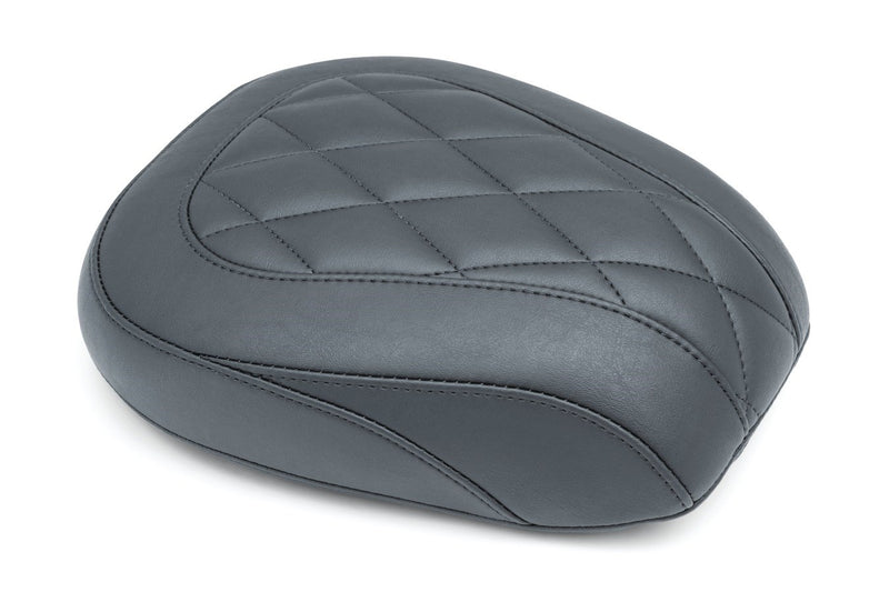 MUSTANG Wide Tripper Rear Seat - Diamond - Harley-Davidson Slim / FXS 2011-2017 - Black 76763 - PartsOutlet.com.au