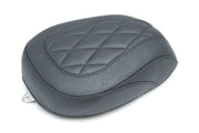 MUSTANG Wide Tripper Rear Seat - Diamond - Harley-Davidson Slim / FXS 2011-2017 - Black 76763 - PartsOutlet.com.au
