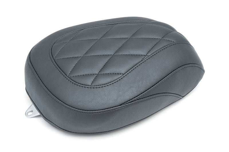 MUSTANG Wide Tripper Rear Seat - Diamond - Harley-Davidson Slim / FXS 2011-2017 - Black 76763 - PartsOutlet.com.au