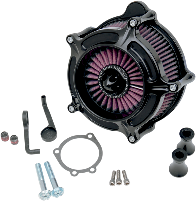 RSD Turbine Air Cleaner - Black - Throttle By Wire - Harley-Davidson 2008-2017 - 0206-2038-B - PartsOutlet.com.au