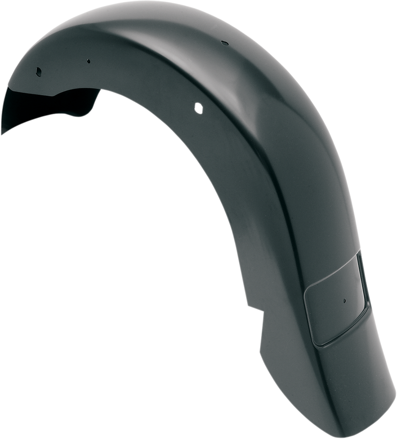 KLOCK WERKS WFB Benchmark Stretched Rear Fender - Frenched - Black - Steel - Harley-Davidson '97-'08 - KWF-01-0121 - PartsOutlet.com.au