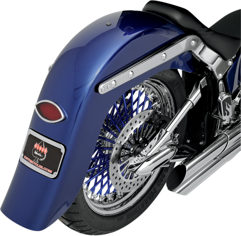 KLOCK WERKS Benchmark 4" Stretched Rear Fender - Frenched - Steel - For Custom Application - KWF-02-0400