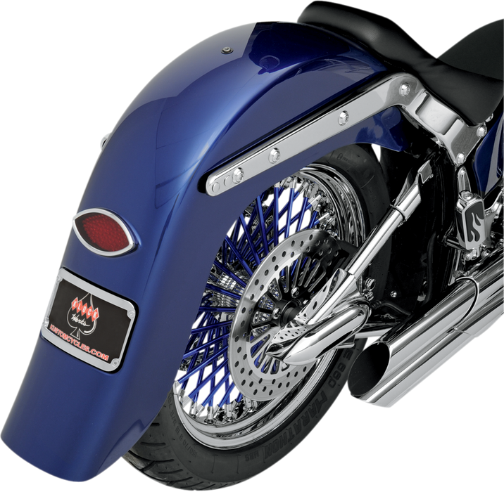 KLOCK WERKS Benchmark 4" Stretched Rear Fender - Frenched - Steel - For Custom Application KWF-02-0400