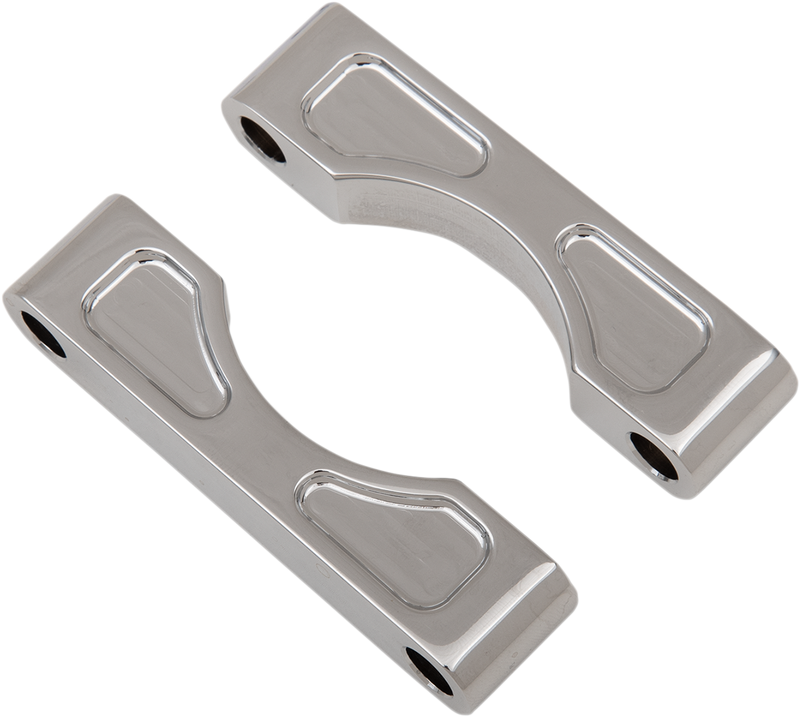 KLOCK WERKS Hugger Front Fender Mounting Blocks - For 16"/17"/18" Wheels - Chrome - FL '84-'13 - KWFS-01-0103-C