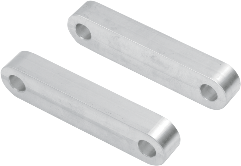 KLOCK WERKS Hugger Front Fender Mounting Blocks - For 21" Wheels - Satin - Harley-Davidson '84-'13 - KWFS-02-0104