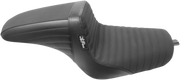 LE PERA Kickflip Dual Seat With Pleated Gripper Tape. Fits Sportster 2004-2006 & Sportster 2010-2021 Models With Either 3.3 Or 4.5 Gallon Tank - LK-596PTGP - PartsOutlet.com.au