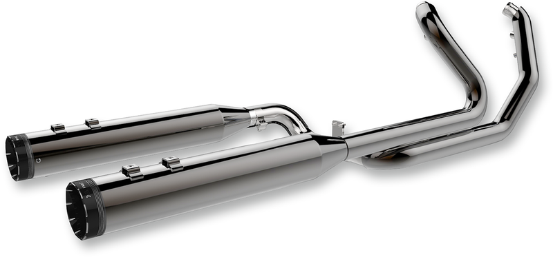 KHROME WERKS 2-into-2 Dominator Exhaust System with 4-1/2" Mufflers - Eclipse Black Chrome - FL 2017+ M8 Touring Models - 201810A