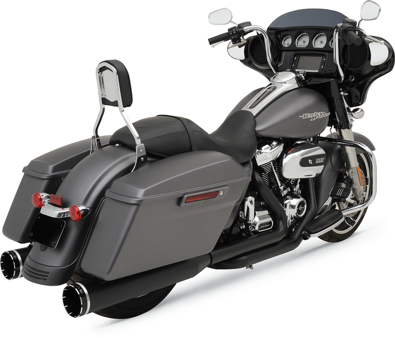KHROME WERKS 2-into-2 Dominator Exhaust System with 4-1/2" Mufflers - Black - FL '17-'24 - 200810A