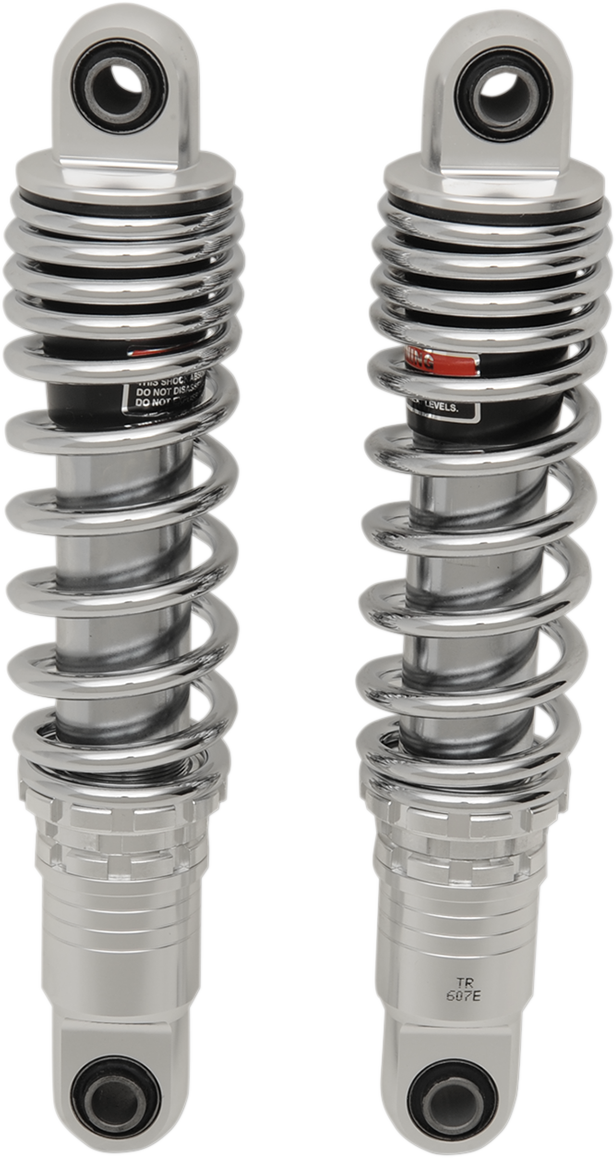 DRAG SHOCKS Premium Ride-Height Adjustable Shocks - Chrome - Standard - 12" - Sportster XL '04 -'22 - C16-0153A