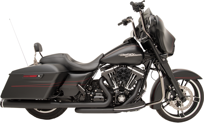 KHROME WERKS 2:2 Dominator Exhaust System - Black - With 4-1/2" Muffler - FL '09-'16 - 200830
