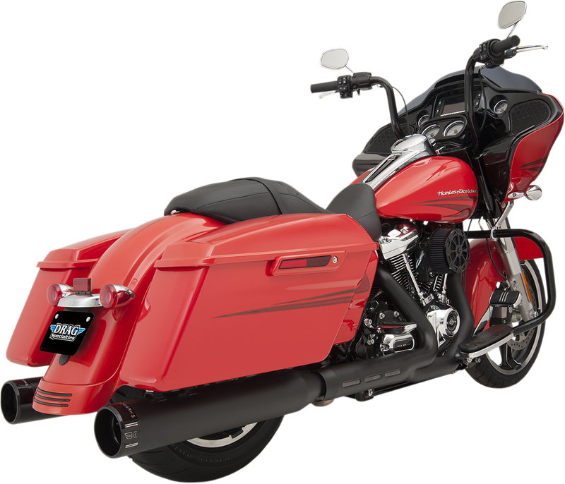 KHROME WERKS 4.5" Mufflers for Touring - Matte Black with Klassic Tip - FL 2017+ 202825