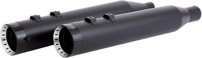 KHROME WERKS 4.5" Mufflers for Touring - Matte Black with Turbine - FL 2017+ - 202870