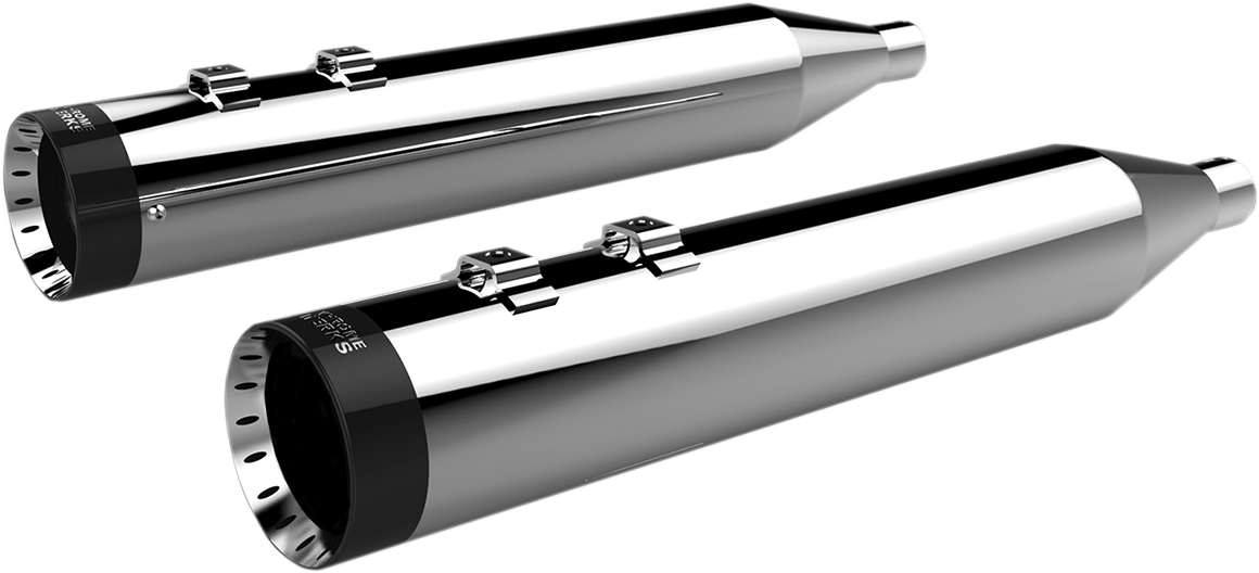 KHROME WERKS Mufflers - Chrome with Turbine Tip - FL 1996-2021 - 202795 - PartsOutlet.com.au