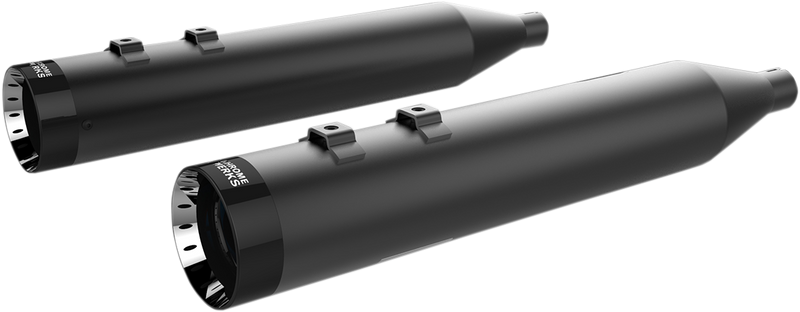 KHROME WERKS Mufflers - Black with Turbine Tip - FL 1996-2021 - 202845 - PartsOutlet.com.au