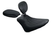 MUSTANG Wide Tripper Rear Seat - Diamond - Harley-Davidson Slim / FXS 2011-2017 - Black 76763 - PartsOutlet.com.au