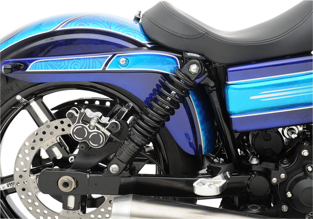 DRAG SHOCKS Premium Ride-Height Adjustable Shocks - Harley-Davidson Dyna FXD 1991-2017 - Black - Standard - 11" C16-0155AB
