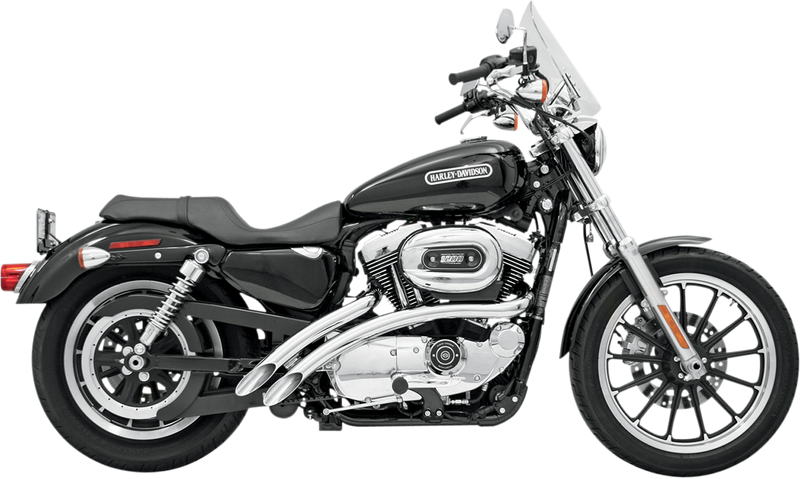 BASSANI XHAUST Radial Sweeper Exhaust - Chrome - '86-'03 XL Sportster XL-FF12 - PartsOutlet.com.au