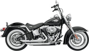 BASSANI XHAUST Pro Street FireFlight Exhaust - Chrome - '86-'17 Softail Twin Cam - 12113B - PartsOutlet.com.au