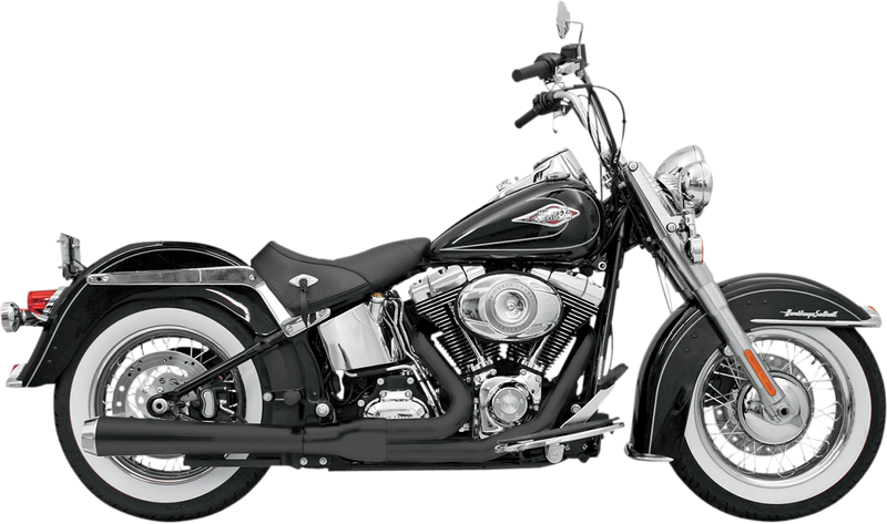 BASSANI XHAUST Road Rage 2:1 Exhaust - Black - Long - '86-'17 Softail 12121J - PartsOutlet.com.au