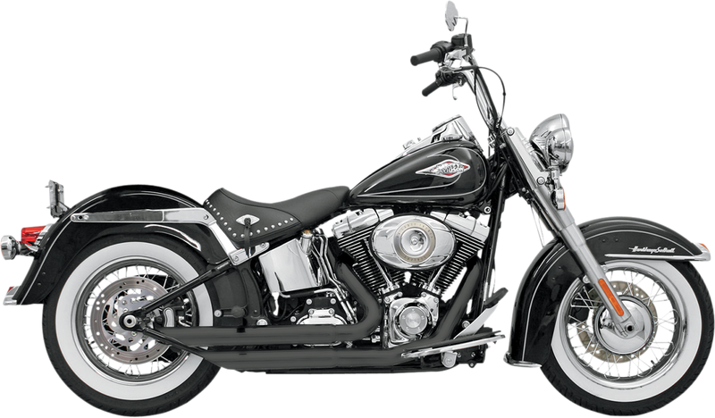 BASSANI XHAUST FireFlight Exhaust - Black - '86-'17 Softail Twin am 12123B - PartsOutlet.com.au