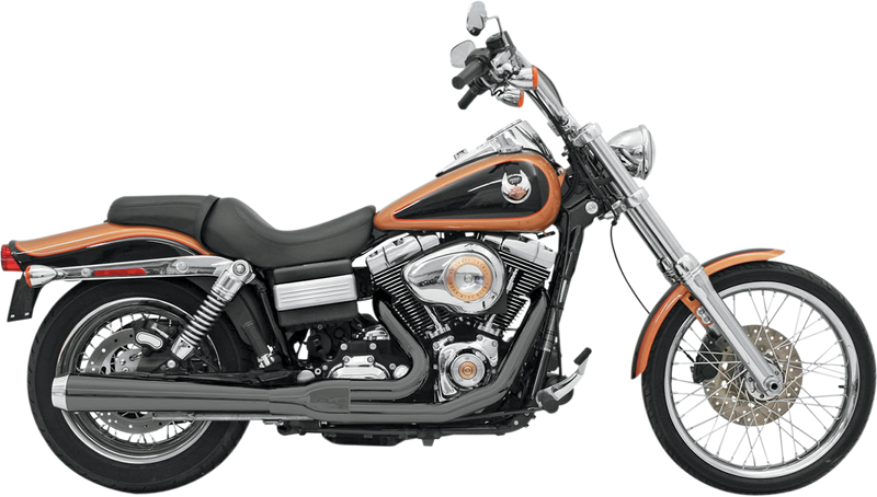 BASSANI XHAUST Road Rage Exhaust - Black - Long - '06-'17 Dyna FXD - 13121J - PartsOutlet.com.au