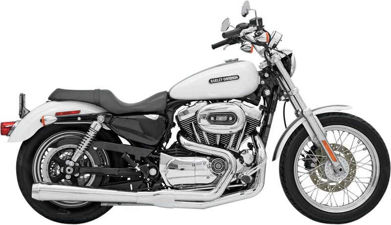 BASSANI XHAUST Road Rage Exhaust - Chrome - Long - '04-'13 XL Sportster - 14111J - PartsOutlet.com.au