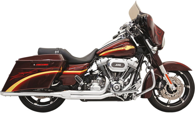 BASSANI XHAUST Road Rage 2:1 Exhaust - Chrome - Bagger '10-'16 FLH-737 - PartsOutlet.com.au