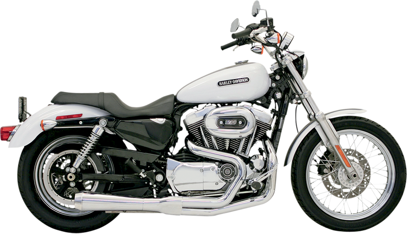 BASSANI XHAUST Road Rage Exhaust - Chrome - '86-'03 XL - Sportster - 14212J - PartsOutlet.com.au