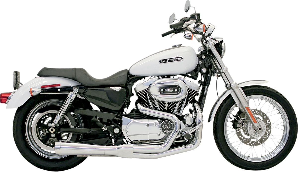 BASSANI XHAUST Road Rage Exhaust - Chrome - '86-'03 XL - Sportster - 14212J - PartsOutlet.com.au