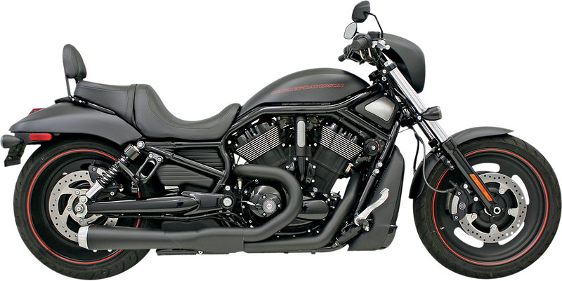 BASSANI XHAUST Road Rage 2:1 Exhaust - V-Rod 2007-2017 - Black 1V22JB - PartsOutlet.com.au