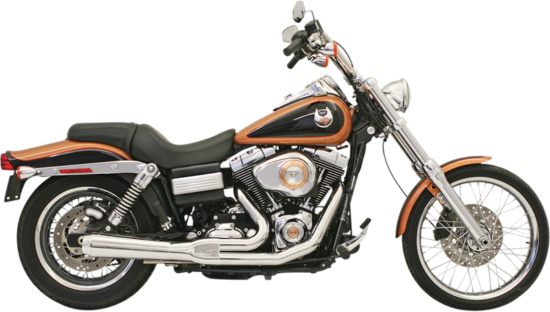 BASSANI XHAUST Road Rage Exhaust - Chrome - Short - '06-'17 Dyna FXD - 13112J - PartsOutlet.com.au