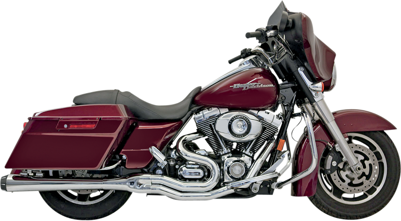 BASSANI XHAUST Megapower 2:1 Exhaust -  1-3/4" to 1-7/8" to 2" - Chrome '95-'16 FLH-767