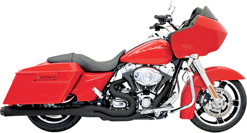 BASSANI XHAUST Megapower 2:1 Exhaust - 1-3/4" to 1-7/8" to 2" -  Black '95-'16 FLH-767B