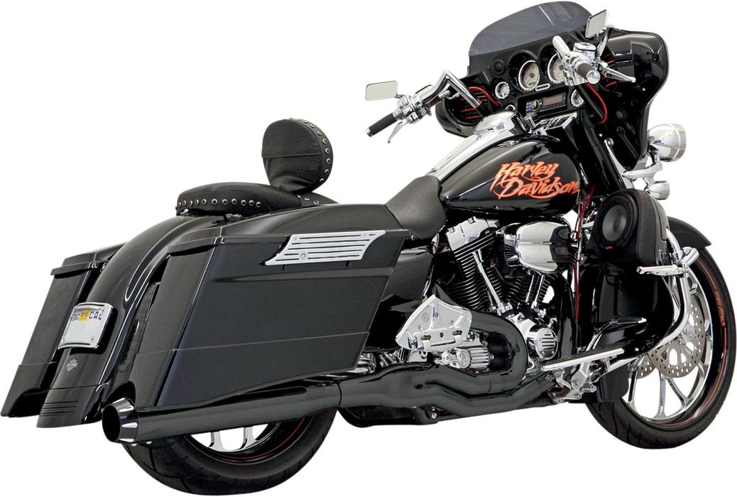 BASSANI XHAUST Road Rage II B1 Power 2:1 Touring Exhaust - Black - Bagger '95-'16 - FLH-777B - PartsOutlet.com.au