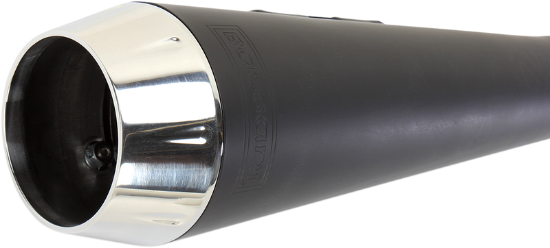 BASSANI XHAUST Road Rage Exhaust - Black - Short - '06-'17 Dyna FXD - 13122J - PartsOutlet.com.au