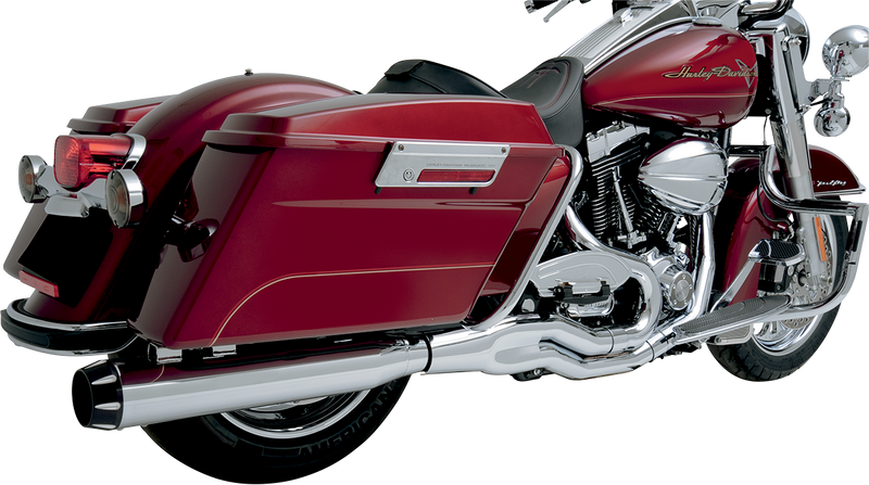 BASSANI XHAUST Road Rage II B1 Power 2:1 Touring Exhaust - Fits '95-'16 Baggers - Chrome FLH-777 - PartsOutlet.com.au