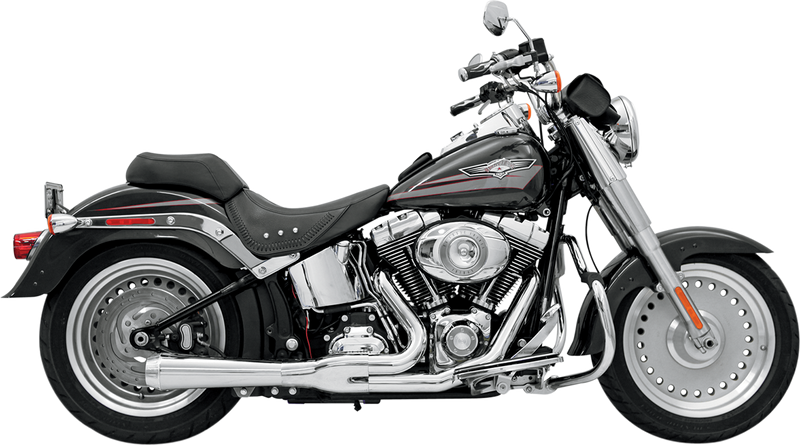BASSANI XHAUST Road Rage 2:1 Exhaust System - Chrome - Short - '86-'17 Softail 12112J - PartsOutlet.com.au
