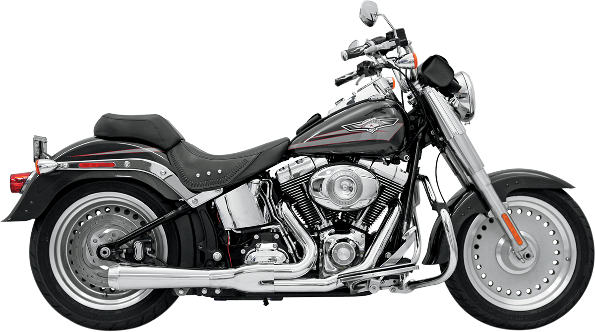 BASSANI XHAUST Road Rage 2:1 Exhaust System - Chrome - Short - '86-'17 Softail 12112J - PartsOutlet.com.au