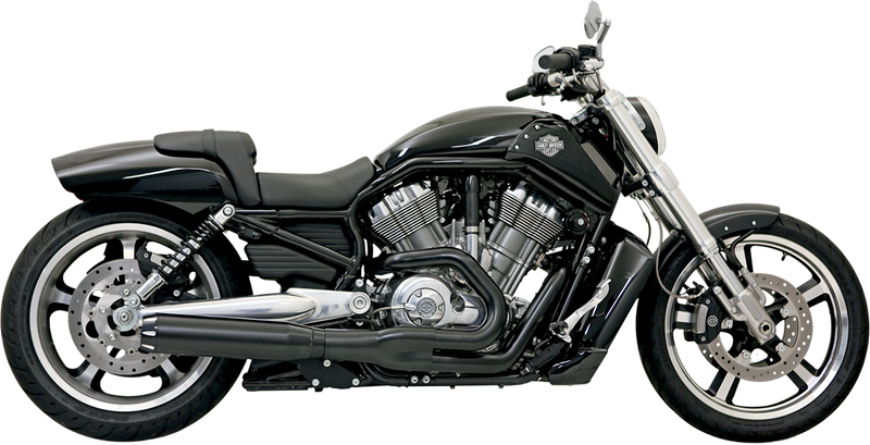 BASSANI XHAUST Road Rage II B1 Power Exhaust System for '07-'15 V-Rod - Black 1V38RB - PartsOutlet.com.au